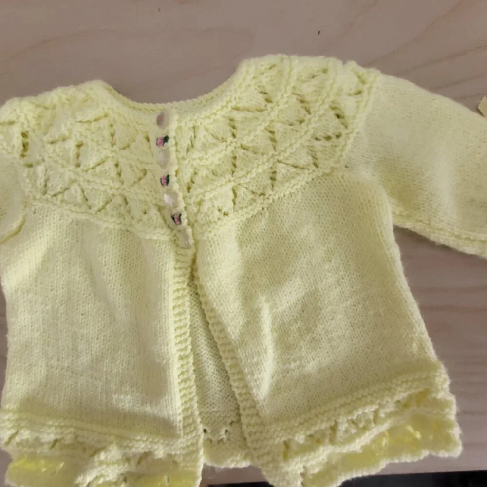 Hand Knit Baby Set - Picture 1 of 6